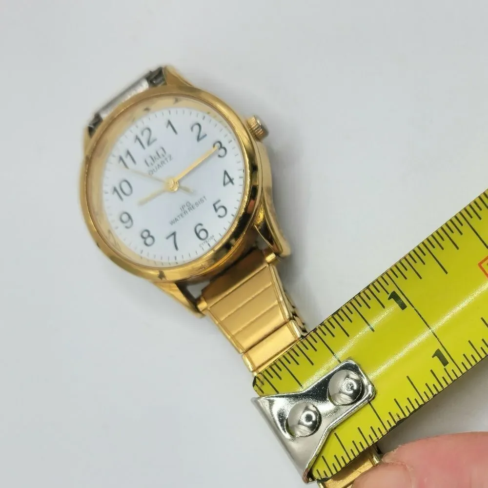 Vintage Q+Q Quartz Gold Expandable Strap Ladies Wrist Watch